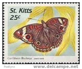 BUTTERFLIES, St.Kitts 1997, 25c, Sheet:50 Stamps  //Ganze Bogen - St.Kitts Y Nevis ( 1983-...)