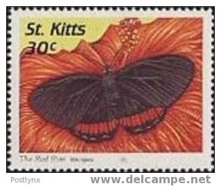 BUTTERFLIES, St.Kitts 1997, 30c, Sheet:50  //Ganze Bogen - St.Kitts E Nevis ( 1983-...)