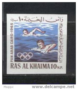 RAS AL KHAIMA    N° 24 (1 Valeur) ** Non Dentelé   Natation - Zwemmen