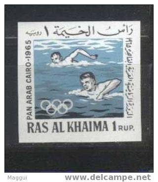RAS AL KHAIMA    N° 24 (1 Valeur) ** Non Dentelé   Natation - Zwemmen