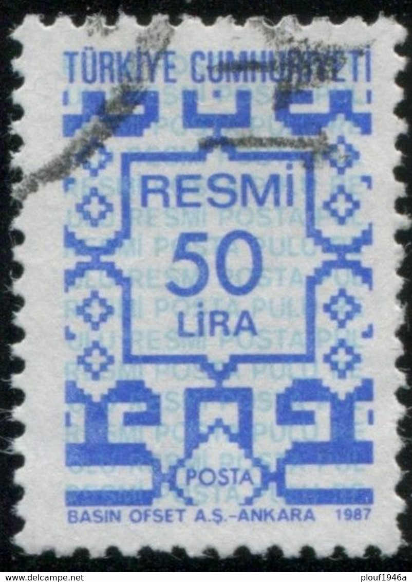Pays : 489,1 (Turquie : République)  Yvert Et Tellier N° : S  180 (o) - Official Stamps