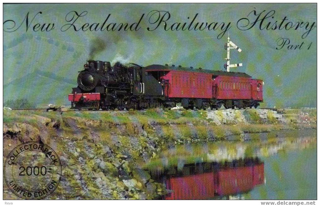 NEW ZEALAND 4 X $5 TRAIN TRAINS RAILWAY HISTORY MINT GPT NZ-D-33-36 IN FOLDER SOLD AT BIG PREMIUM 2000 ISSUED ONLY !! - Nouvelle-Zélande