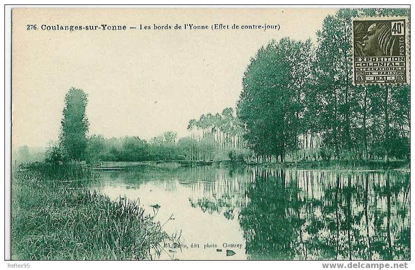 COULANGES-SUR-YONNE - Les Bords De L'Yonne (effet De Contre-jour). - Coulanges Sur Yonne