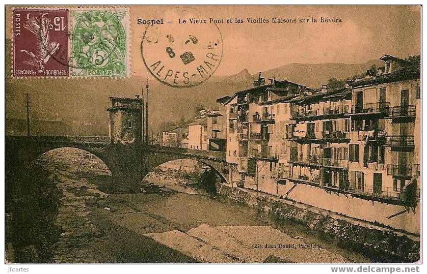 06 - SOSPEL - Le Vieux Pont Et Les Vieilles Maisons Sur La Bévéra - Sospel