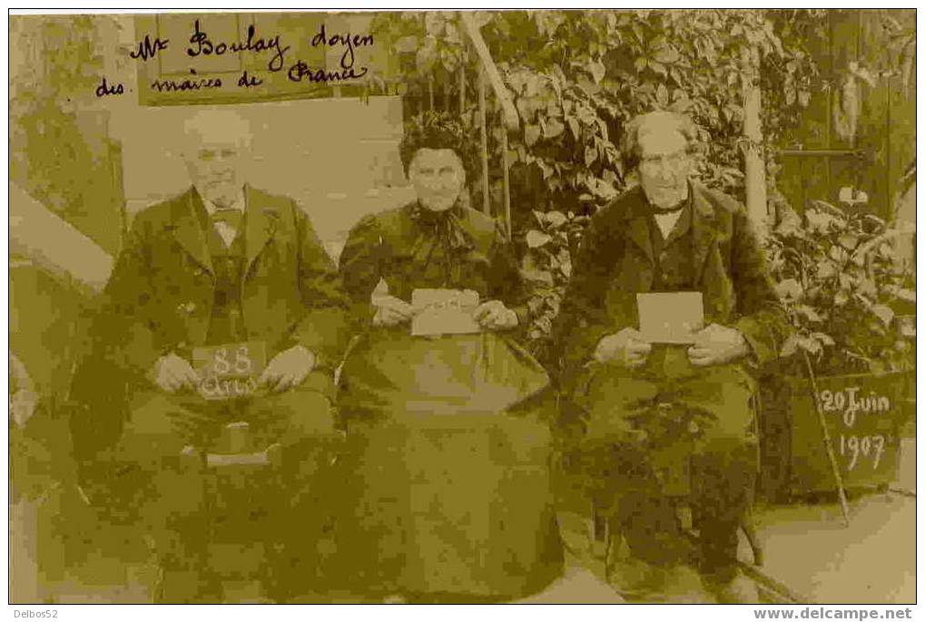 Le Syndicat Par Saint-Amé - Mr Boulay Doyen Des Maires De France (carte Photo 1907) - Autres & Non Classés