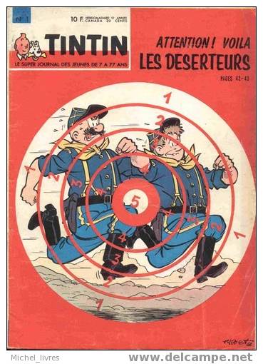 Tintin 1 - 18è Année - 1-1-63 - Contient Un Récit Complet De L Et F Funcken - Le Calumet De La Paix Et Un De Yves Duval - Tintin