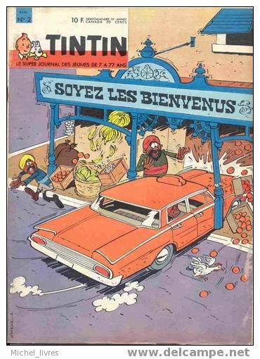 Tintin 2 - 18è Année - 8-1-63 - Contient Un Récit Complet De Yves Duval - Jean Laffite Pirate D'Honneur - BE - Tintin