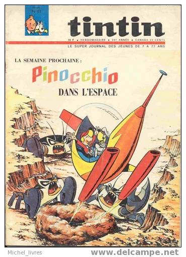 Tintin 11 - 20è Année - 16-3-65 - Contient Un Récit Complet De Yves Duval - Frisco Kid - BE - Tintin