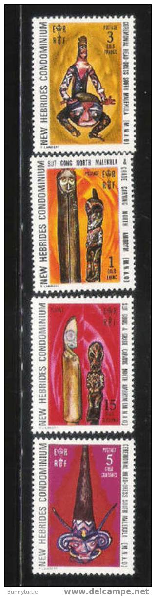 New Hebrides 1972 Artifacts Birds Seashells MLH - Unused Stamps