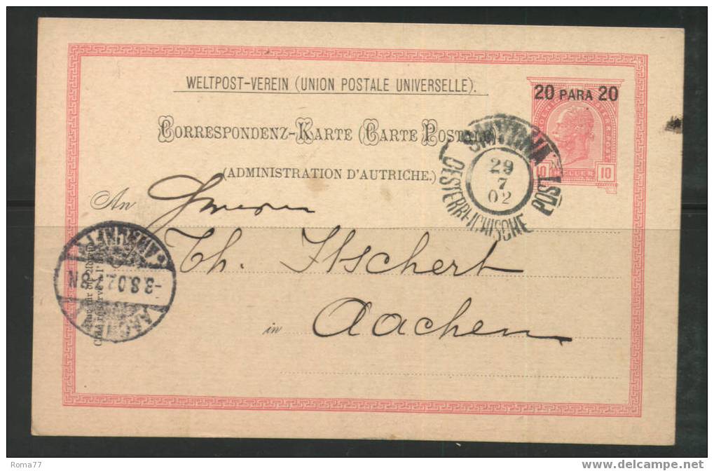57 - AUSTRIA , DA SMIRNE  29/7/1902 - Oostenrijkse Levant