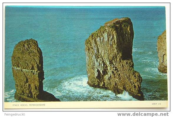 D 2277 - Stack Rocks, Pembrokeshire - CAk, Gel. Mit Sondermarke - Pembrokeshire