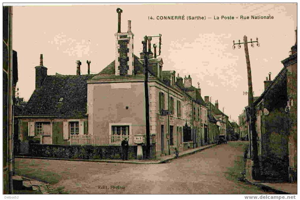 14.- Connerré - La Poste - Rue Nationale - Connerre