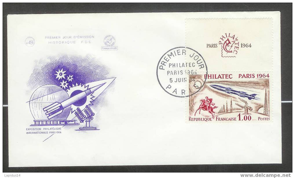 1ER JOUR  PHILATEC PARIS 1964    5 / 06 - Collections