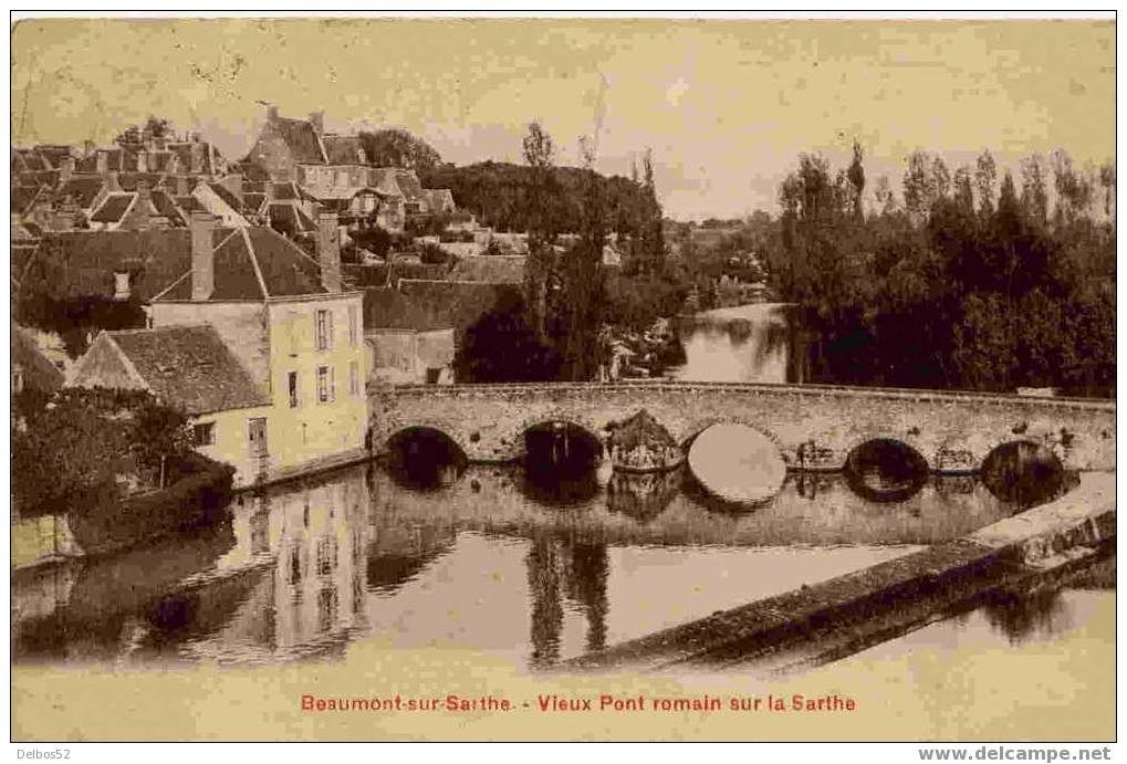 Beaumont-Sur-Sarthe - Vieux Pont Romain Sur La Sarthe - Beaumont Sur Sarthe