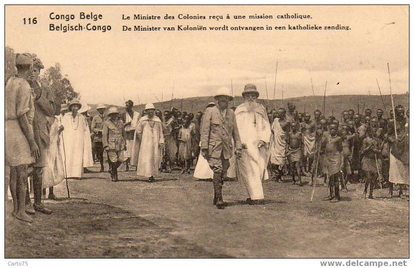 CONGO BELGE - Le Ministre Des Colonies Reçu à Une Mission Catholique - Congo Belge