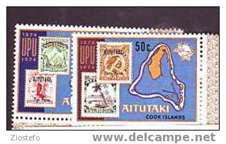 205 Aitutaki Centenary Of UPU 2+BF YT113/4 - U.P.U.