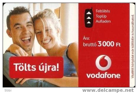 Hungary - Vodafone GSM Recharge Card - Tölts újra 3000 Ft. - Hongrie