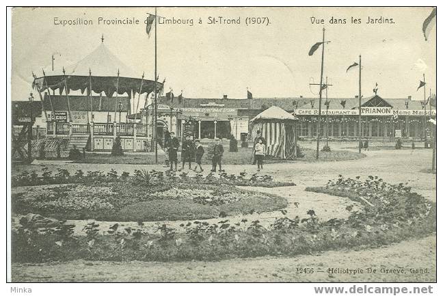 St Trond - Vue Dans Les Jardins Avec Le Kiosque, Exposition Provinciale Du Limbourg 1907 - Sint-Truiden