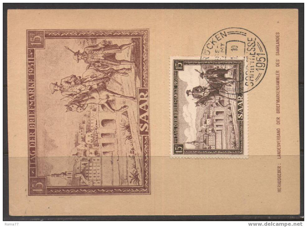498 - SARRE , MAXIMUM DEL 1951 - Cartoline Maximum