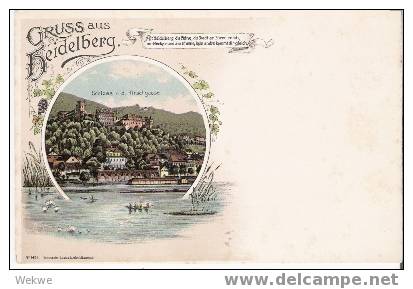 BH032 / Gruss Aus Heidelberg In Farbe Ca. 1902, Neu - Heidelberg
