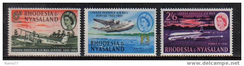 NB053 - RHODESIA & NYASALAND , SERIE  N.  41/43  *** - Rhodésie & Nyasaland (1954-1963)
