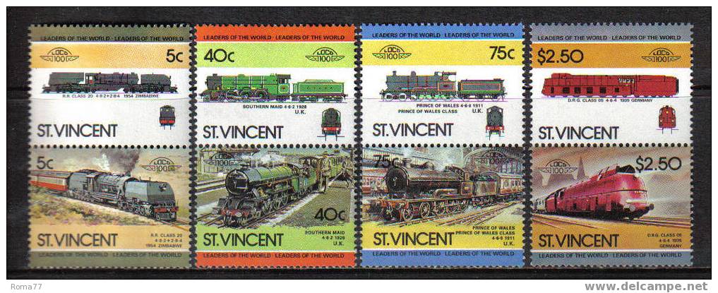 NB027 - ST. VINCENT ,  SERIE N.  788/795  *** - Treni