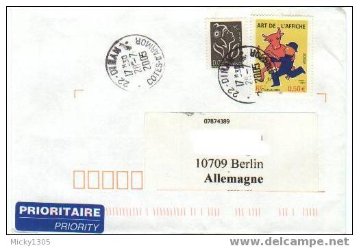 Frankreich / France - Umschlag Echt Gelaufen / Cover Used (2280) - Cartas & Documentos