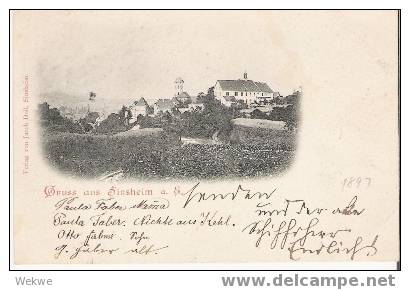 BW018 / Sinsheim – Gruss Aus….   1897 In Schwarz-weiss, SELTEN - Sinsheim