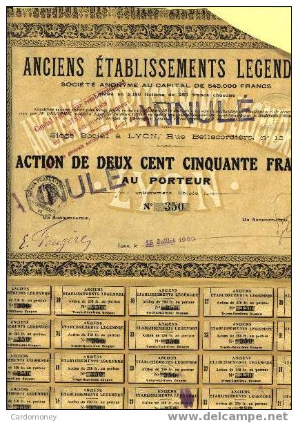 ANCIENS établissements LEGENDRE (art. N° 46) - J - L