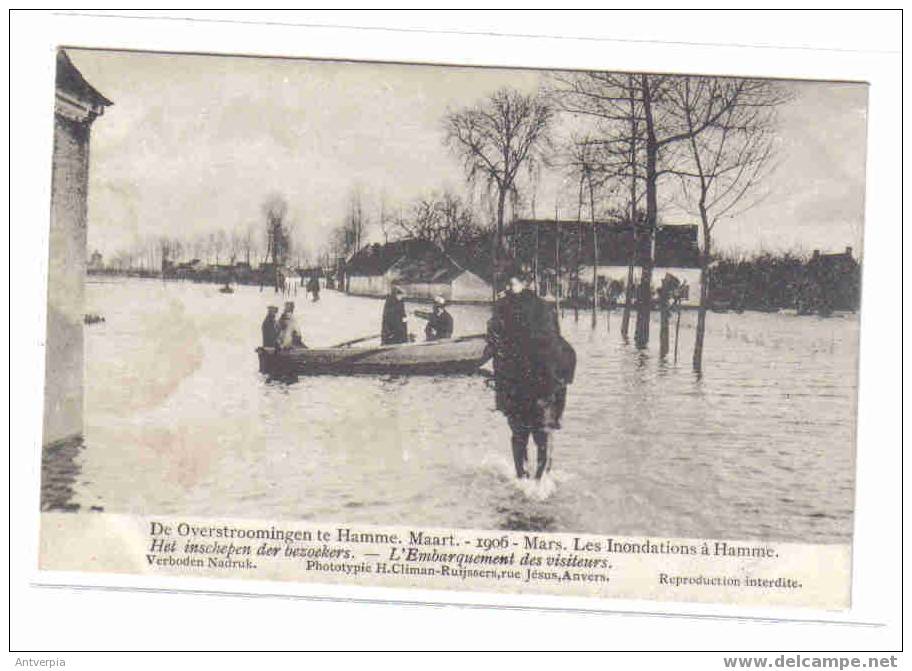 Hamme (de Overstromingen) Het Inschepen Der Bezoekers - Hamme