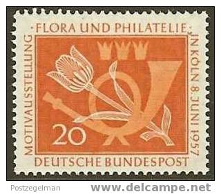 GERMANY 1957 M.N.H. Stamp(s) Flowers & Phil. 254 #1662 - Unused Stamps