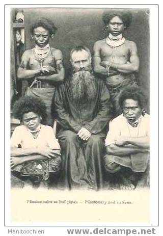 PAPOUASIE NOUVELLE GUINEE MISSIONNAIRE ET INDIGENESZ - Papouasie-Nouvelle-Guinée