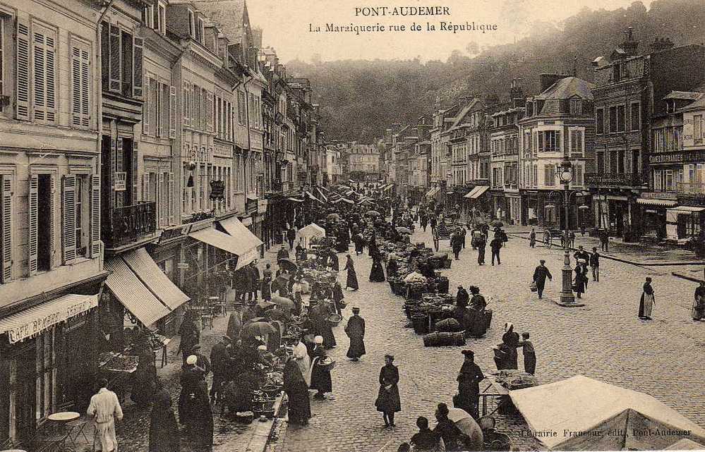 27 PONT AUDEMER Rue De La Republique, Maraiquerie, Marché, Ed Francour, 191? - Pont Audemer
