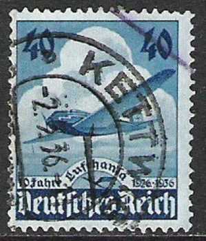 Allemagne - Empire - Poste Aérienne - 1936 - Y&T 54 -  Michel 603 - Oblit. - à 15 % De La Cote - Airmail & Zeppelin