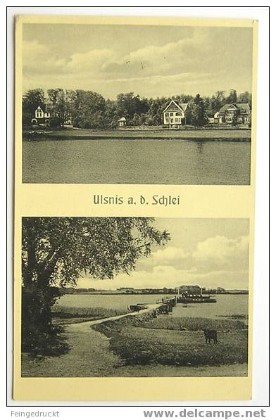 D 2309 - Ulsnis A.d. Schlei - Seltene & Schöne Zweibild Foto Ak - Schleswig