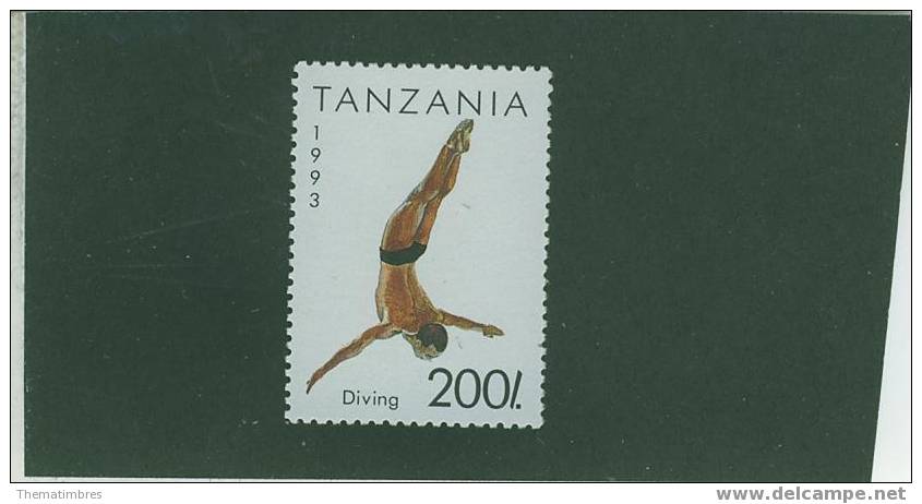 1GB0062 Plongeon 1518 Tanzanie 1994 Neuf ** - Swimming