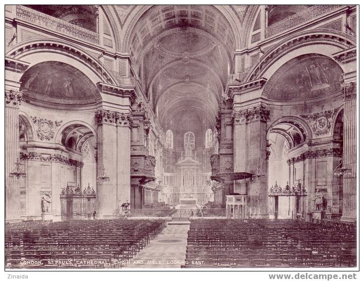 PHOTO DE LONDRE: LONDON ST PAUL'S CATHEDRAL, CHOIR AND AISLE, LOOKING EAST - PAS CARTE POSTALE - St. Paul's Cathedral