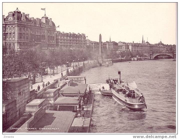 PHOTO DE LONDRE: THAMES EMBANKMENT - PAS CARTE POSTALE - River Thames