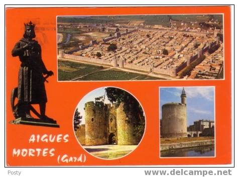 CPSM - AIGUES MORTES - Multivues - Coul - Déb 70 - - Aigues-Mortes