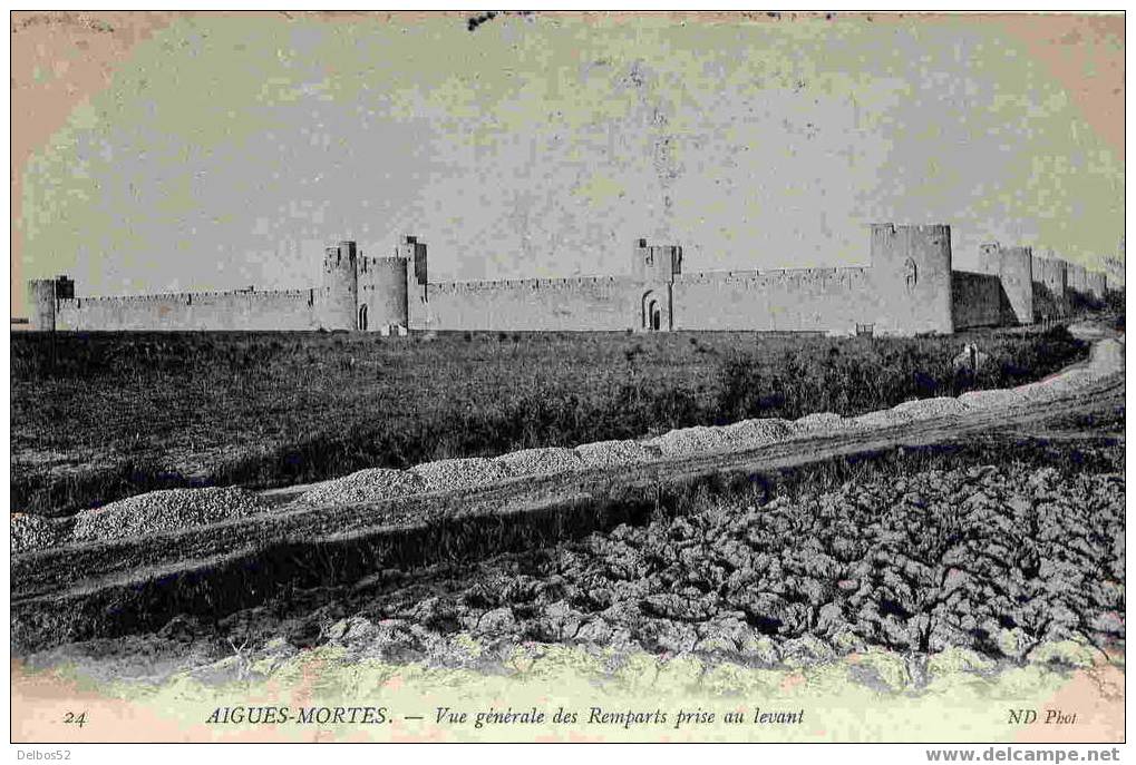 24.- Aigues-Mortes - Vue Générale Des Remparts Prise Au Levant - Aigues-Mortes