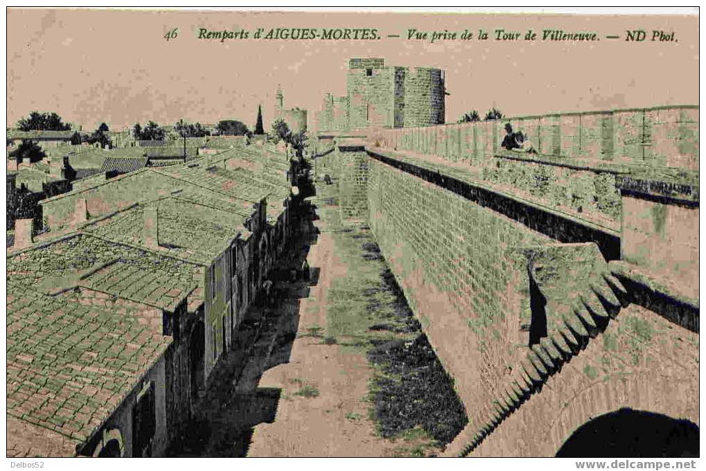 46.- Remparts D'Aigues-Mortes - Vue Prise De La Tour De Villeneuve - Aigues-Mortes