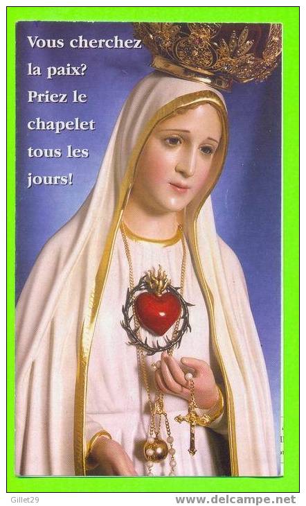 PRIEZ LE CHAPELET TOUS LES JOURS - VIERGE DE FATIMA - 6 PAGES - - Religion & Esotericism