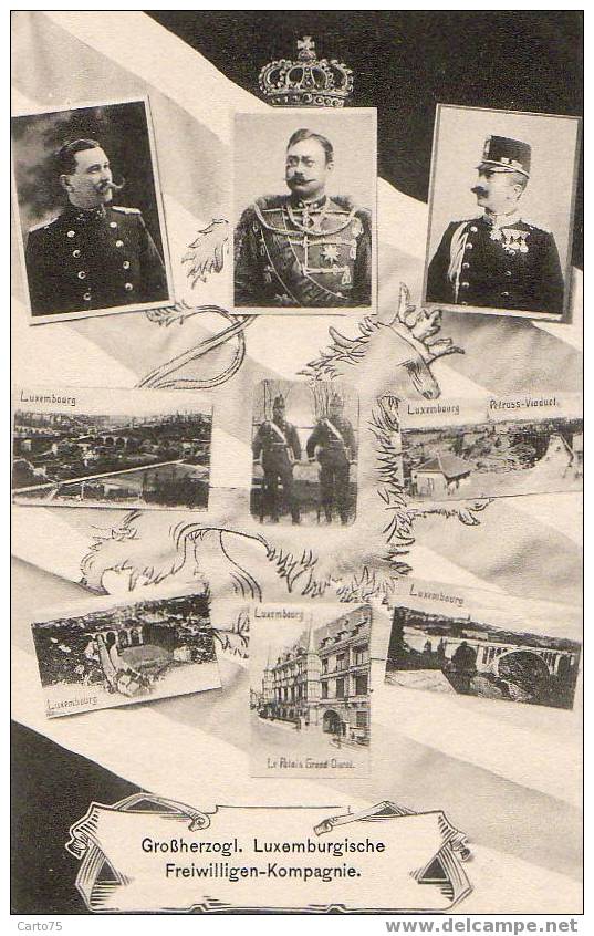 LUXEMBOURG - Militaria - Freiwilligen Kompagnie - Régiment - Famille Grand-Ducale