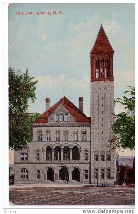 CARTE POSTALE DE CITY HALL , ALBANY, N.Y. - Albany