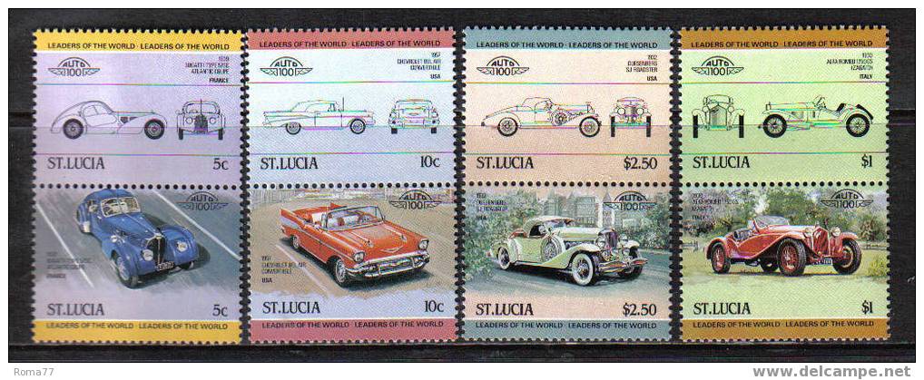 NB65 - ST. LUCIA , AUTO N. 644/651  *** - St.Lucia (1979-...)