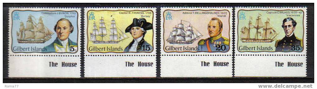 NB121 - GILBERT , VELIERI  N. 44/47  *** - Isole Gilbert Ed Ellice (...-1979)