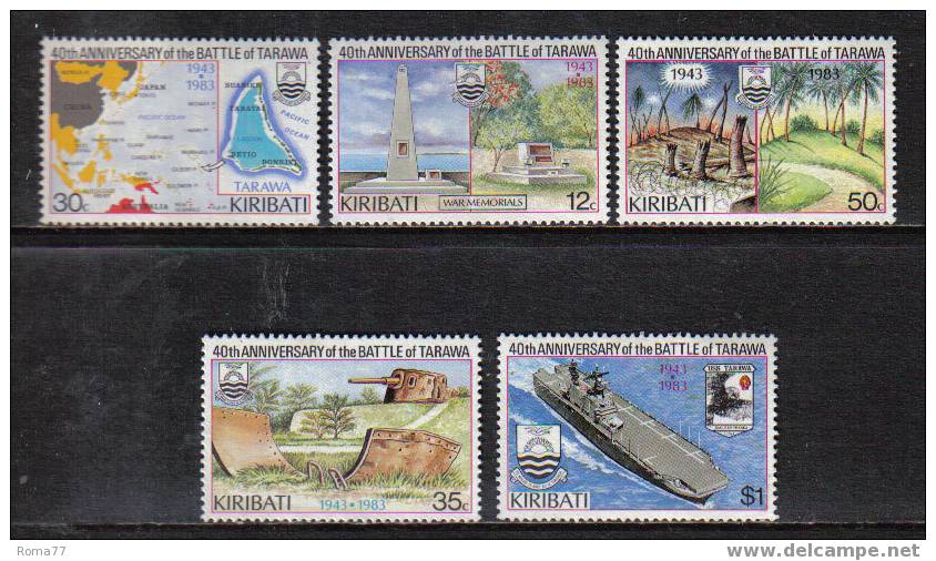 NB126 - KIRIBATI , ANNIVERSARIO DI TARAWA  N. 109/113  *** - Kiribati (1979-...)