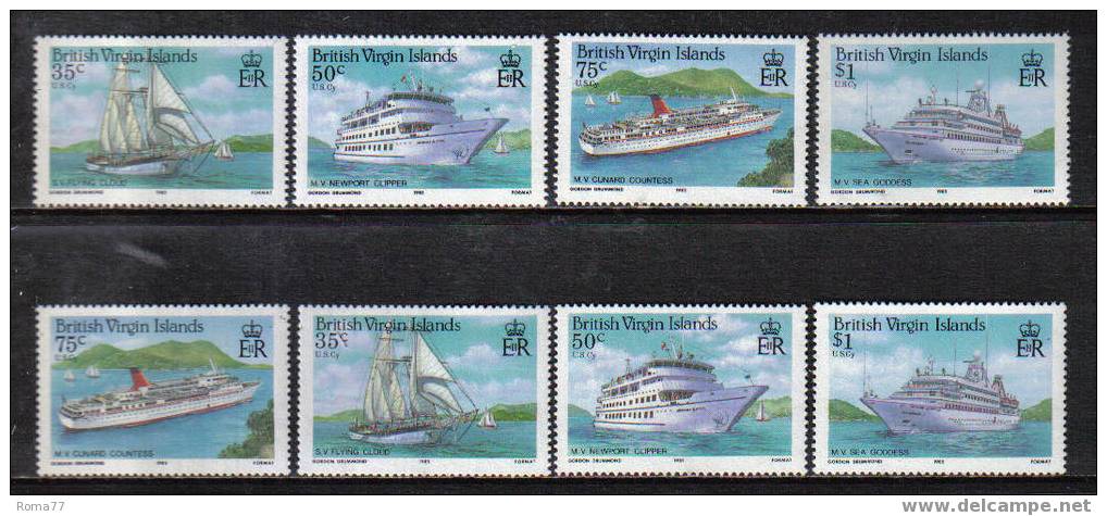 NB130 - ISOLE VERGINI VIRGIN ISLANDS , NAVI DIVERSE N. 539/542  *** : 2 SERIE - British Virgin Islands