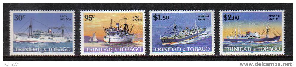 NB132 - TRINIDAD & TOBAGO , NAVI VARIE N. 522/525  *** - Trindad & Tobago (1962-...)