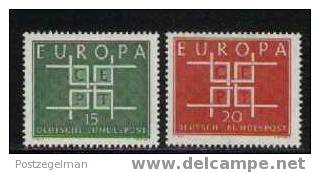 GERMANY 1963 Mint Hinged Stamp(s) Europa 406-407 #1494 - Unused Stamps